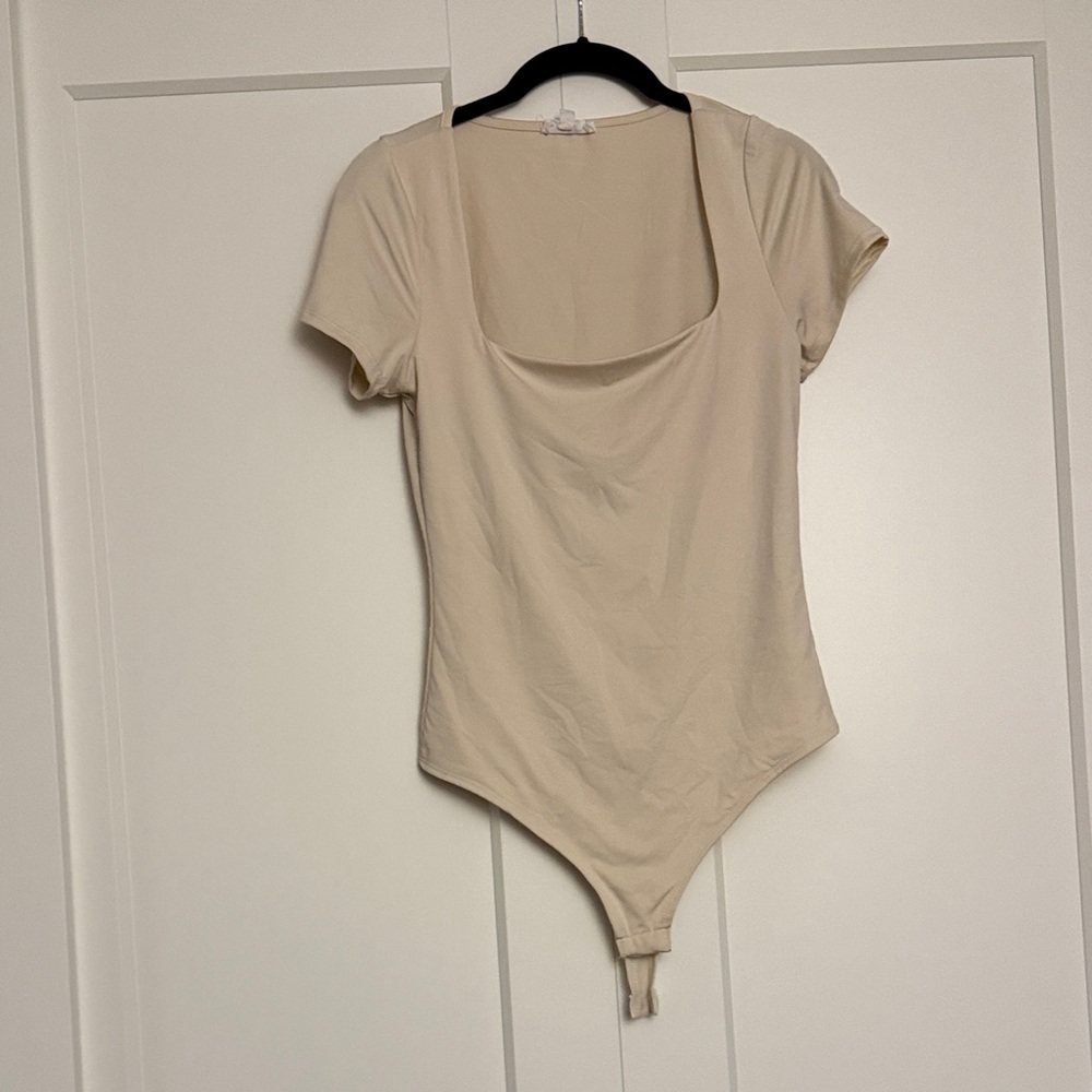 Cream Short Sleeve Bodysuit